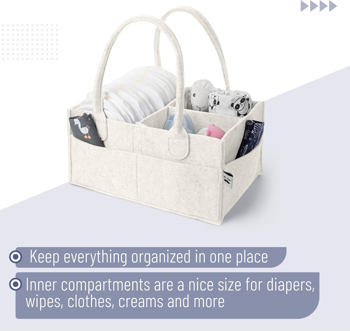 Baby Diaper Caddy Organizer, Beige, Baby Organizer, Car Diaper Caddy - photo 4