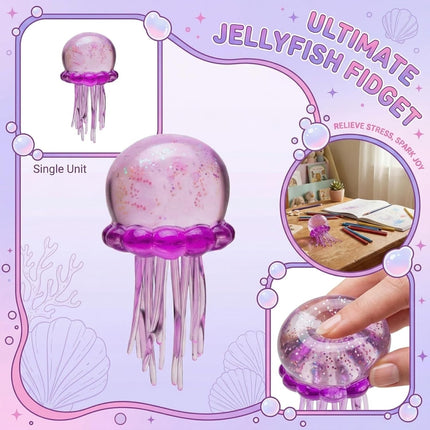 Jellyfish Squeeze Toys, Drop Malt Sugar Balls Relieve Stress, Sensory Toy with a Super Solid Squish for Adult, Squishy Ultra Squishy and Moldable Slow Rise