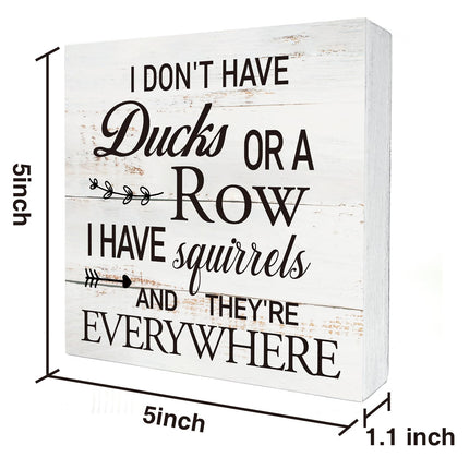 Funny Office Quote Wooden Box Sign Desk Decor Rustic Humorous Wood Block Plaque Box Sign for Home Living Room Shelf Table Decoration (5 X 5 Inch)