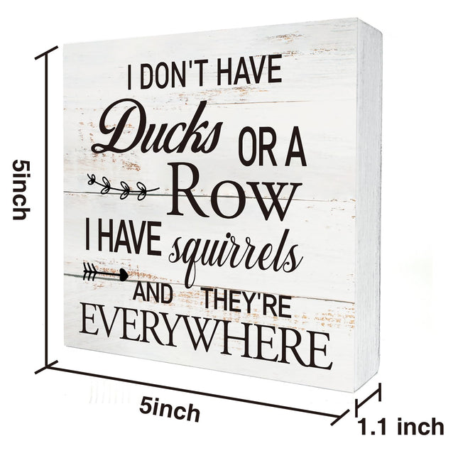 Funny Office Quote Wooden Box Sign Desk Decor Rustic Humorous Wood Block Plaque Box Sign for Home Living Room Shelf Table Decoration (5 X 5 Inch)