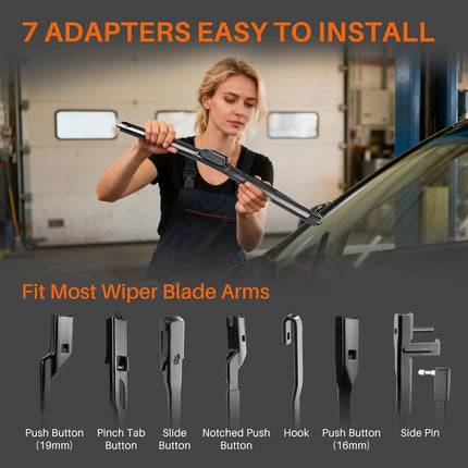 DOG TAIL Water Repellent Silicone Wiper Blades 22 inch (2 Pack) with Multiple Adapters and 2 Refills, Automotive Replacement Front Windshield Wiper Blades for My Car with Water Repellency DropClear