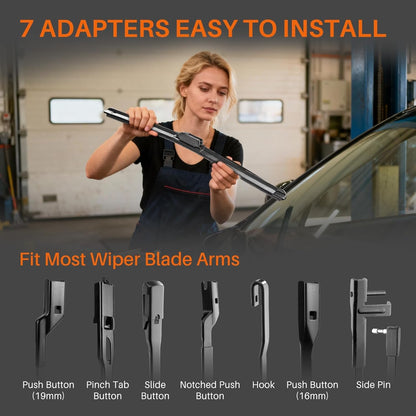 Water Repellent Silicone Wiper Blades, 22 Inch, 2 Pack - photo 4
