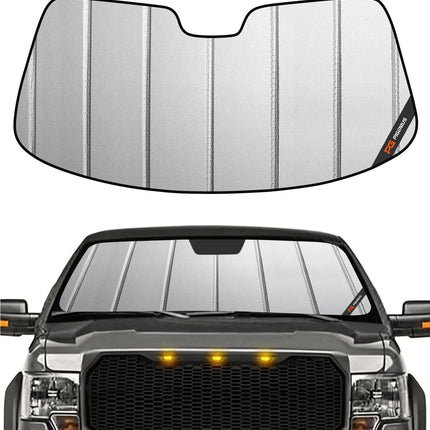 Windshield Sun Shade for Ford F150 2021-2025. Reflective Aluminum Film Front Window Sunshade B