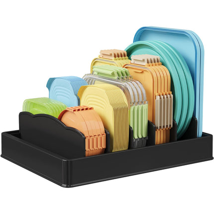 Kitchen Cabinet Organizer for Food Contanier Lid with 7 Sections