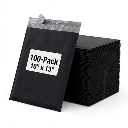 Shipping Bags 10" x 13" (100-Pack) White - Heavy Duty Self-Adhesive Envelope Poly Mailers for Packing, Secure Shipping, & Small Business Mailing