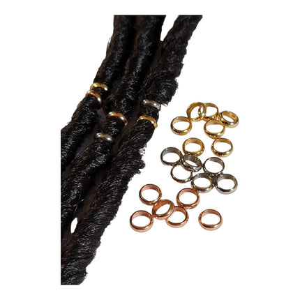 Bead It Wear It Love It 10 Stainless Steel Hair Beads for Loc Braids Twist and Natural Hair, Loc Beads, Dreadlock Hair Accessories, Loc Jewelry (5mm, Silver)