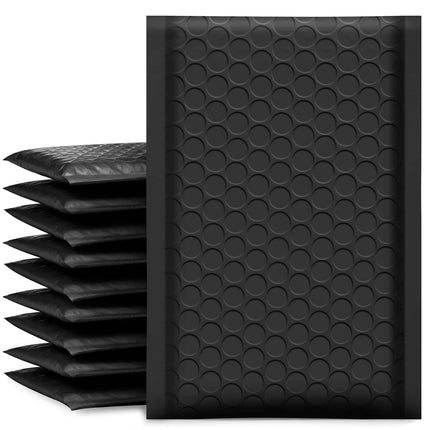 Sobres acolchados con burbujas 4x8" negros, paquete de 50, tamaño útil 4x7" sobres acolchados