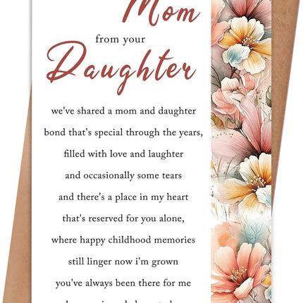 Mother's Day Card, Mothers Day Gifts Card for Mom from Daughter, Mothers Day Gifts Ideas 362-369