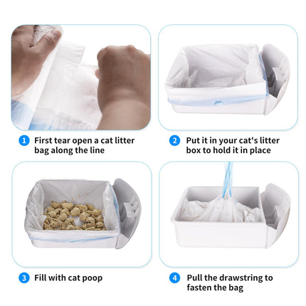 120 Count Extra Large Cat Litter Box Liners, Cat Litter Waste Receptacles Bags for Cleanpethome/ Self-Cleaning Litter Box