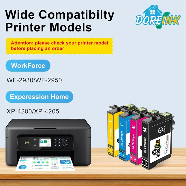 Remanufactured 232XL Ink Cartridge Combo Pack, Black Cyan Magenta Yellow 4 Pack