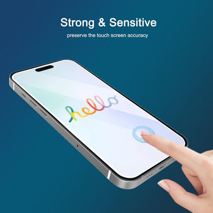 Ailun Screen Protector for iPhone 16 / iPhone 15 / iPhone 15 Pro [6.1 Inch] Display 3 Pack Tempered Glass, Dynamic Island Compatible, Case Friendly [Not for iPhone 16 Pro 6.3 Inch].