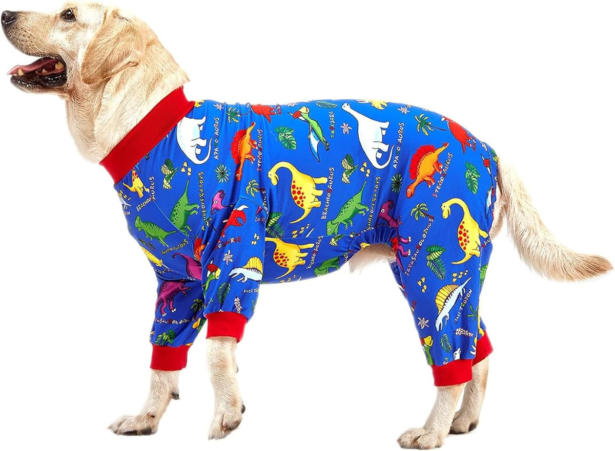 2XL Large Dog Dinosaur Print Recovery Onesie