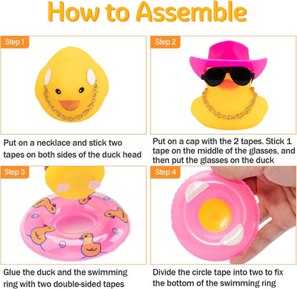 Car Rubber Duck 2Pcs Duck Car Decoration Dashboard Car Ornament for Car Dashboard Decoration Accessories - photo 3