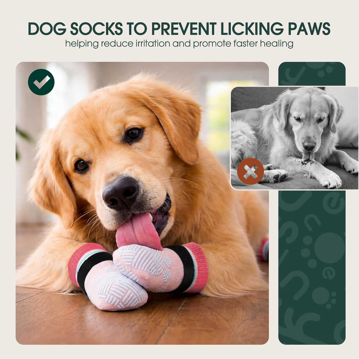 Anti-Slip Dog Socks to Help Prevent Paw Licking - photo 3