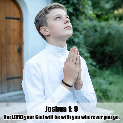 PEALICIOUS Mens Cross Bracelet as Easter Basket Stuffers for Teens, Soccer Baseball Joshua 1 9 Cross Bracelet Basketball Philippians 4:13 Accessories as Boys Easter Gifts for Sons Baptism Confirmation