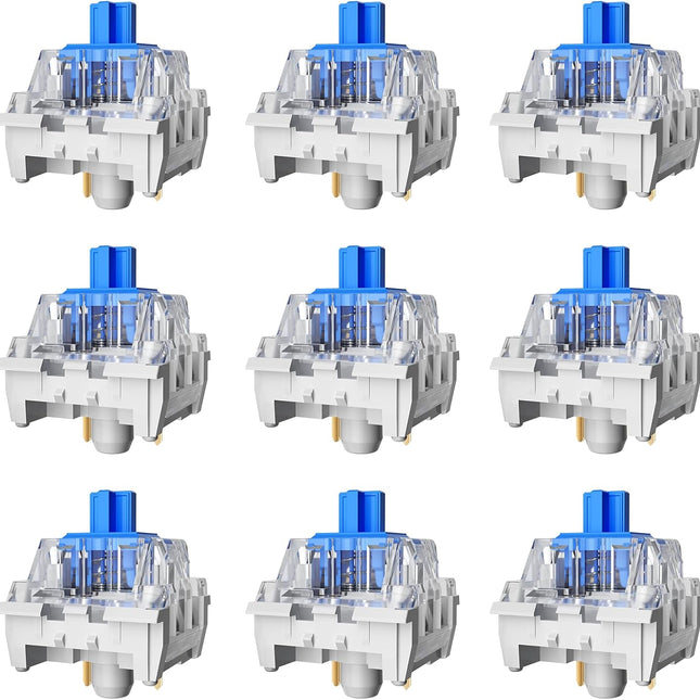 10PCS Blue Switches,3 Pin Replacement Dustproof Mechanical Keyboards Switches, Suitable clicker for 3D Prints and Gaming Keyboards