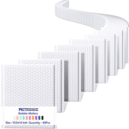 Bubble Mailers 8.5x12" Padded Envelopes Black 40 Pack Self Seal