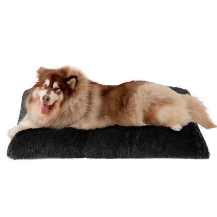 Cama esponjosa para jaula de perro, almohada afelpada extra grande para perro, gris