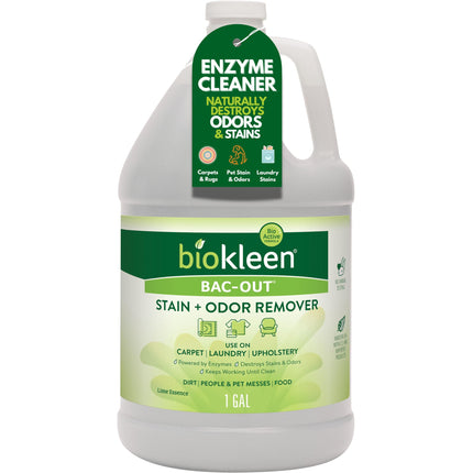 Bac Out Enzyme Cleaner, Stain & Pet Odor Eliminator, Lime Scent