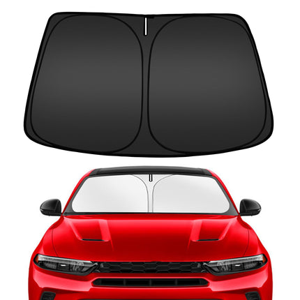 Windshield Sun Shade for Chevy Silverado/GMC Sierra 1500 2500 3500 2019-2025 2026, Custom Fit Foldable Front Window Sunshade Sun Visor Protector, Block UV Rays Keep Your Car Cooler