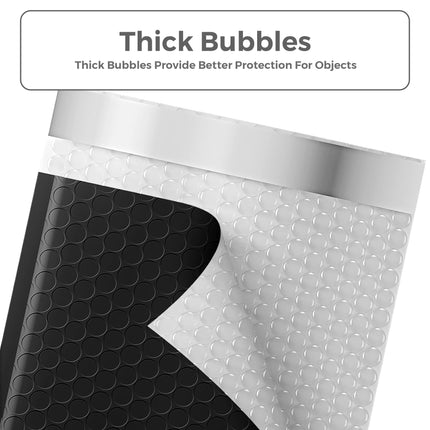 Bubble Mailers 8.5x12" Padded Envelopes Black 40 Pack Self Seal