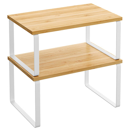 Cabinet Organizer Shelf, Set of 2 Spice Rack, Kitchen Storage
