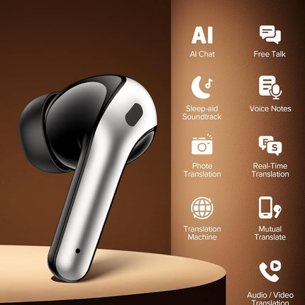 TAGRY Bluetooth Headphones True Wireless Earbuds 60H Playback LED Power Display Earphones with Wireless Charging Case IPX5 Waterproof in-Ear Ear buds with Mic for TV Smart Phone Laptop Computer Sports