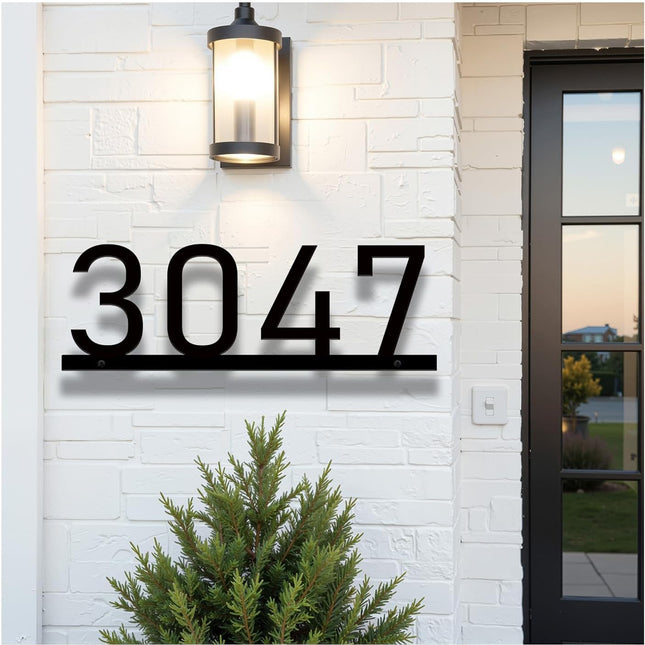 House Numbers for Outside, Personalized Metal House Number Sign
