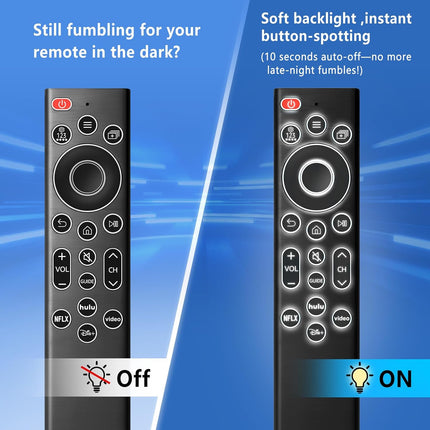 Backlit Replacement Remote for Samsung Smart TV, Compatible with Smart Frame & QLED Curved TVs