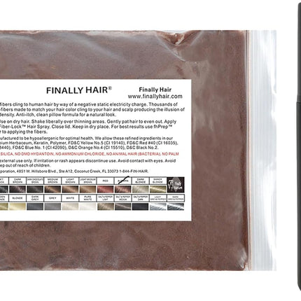 Hair Building Fibers Auburn 50 Gram Refill Plus 4.1 oz. Strong Fiber Lock Spray - Refill Your Existing Bottle. Highest Grade Fiber By Finally Hair (Auburn + Strong Spray)