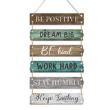 6 Pcs Positive Quotes Wall Hanging Plaque Sign, Retro Style