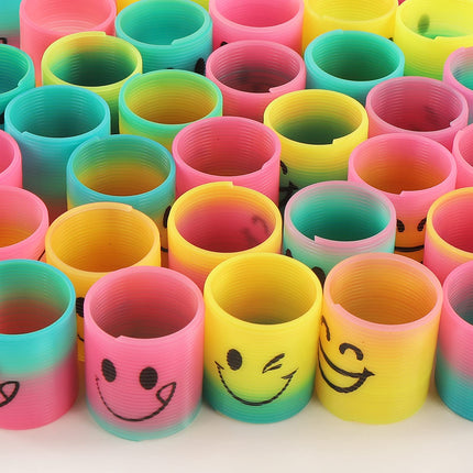 30 Pack Spring Rainbow Magic Fidget Stress Coil Mini Springs Bulk Toys for Party Favor Carnival Prize Birthday Goodie Bag Stuffers for Kids Boys Girls… (30)