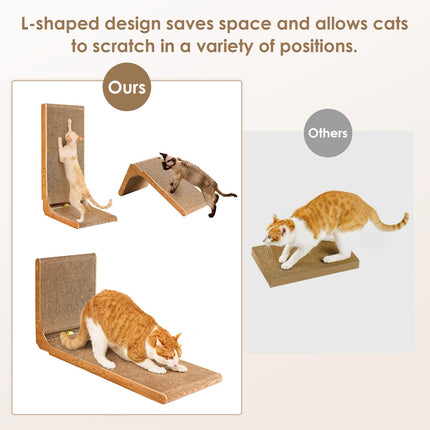Cardboard Cat Scratcher for Indoor Cats, 26.8 Inch, Brown