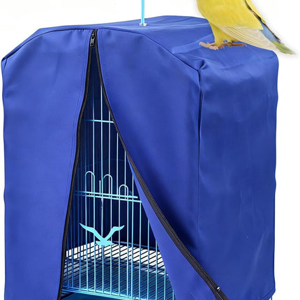 Bird Cage Cover for Night, Bird Cage Cover Shield, Black-Out Birdcage Cover, Good Night Windproof Light-Proof Cage Accessories for Parakeets Lovebirds Parrot (Only Covers, Blue)