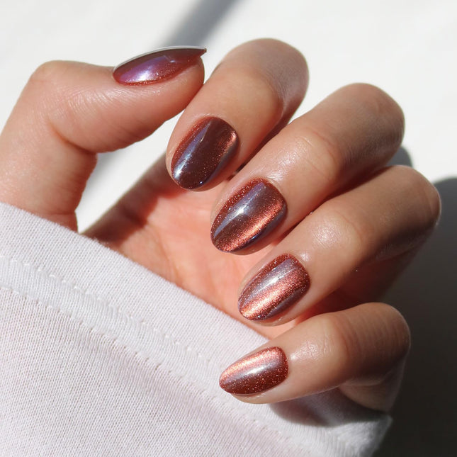 Press On Nails, Short Oval Magnetic, Fake Nails 30pc Nail Kit