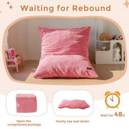3 in 1 Kids Bean Bag Chair, Comfy Floor Sofa with Removed Cover