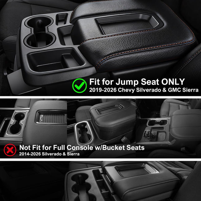 Center Console Hanging Organizer Box for Split-Bench Folding Seats