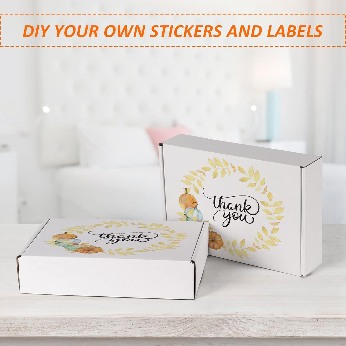 9 x 6 x 2 Inch White Corrugated Literature Mailer Boxes, Set of 50 - photo 4