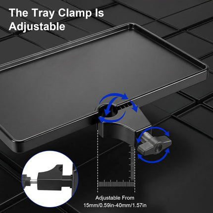 Aokoe Microphone Stand Tray with Crab Clamp Suitable for Music Stand, Mic Stand, Attention Table