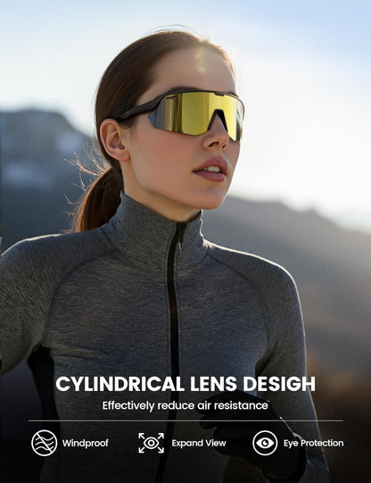 24g Polarized Sports Sunglasses for Men Women - UV400 Protection Sun Glasses Gifts for Running Cycling - photo 5