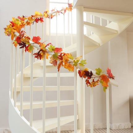 Paquete de 5 guirnaldas de hojas de otoño, decoraciones para el hogar