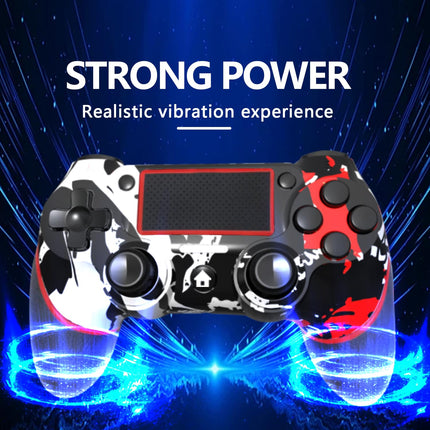 SZYUYU Wireless Controller for Ps4 Romote Compatible with Ps4/Slim/Pro/Windows PC, Controller for Ps4 with 3.5mm Audio Jack, Touch Pad,Six Axis Motion Control, Charging Cable (Flame White)