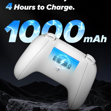 8Bitdo 64 Bluetooth Controller for Analogue 3D, Switch, Switch 2, Windows PC, and Android (White)