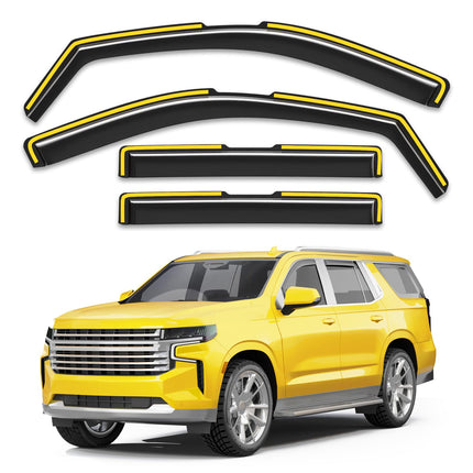 in-Channel Extra Durable Window Rain Guards for Chevy Silverado/GMC Sierra 1500 2019-2026 Crew Cab,Window Deflectors,Vent Visors,Side Window Shades, Truck Accessories-4pcs
