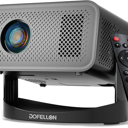 [Built-in Apps & 2026 Upgraded] Mini Projector with Wifi and Bluetooth Portable,Native 1080P 4K Support Auto Keystone Movie Projector Compatible with TV Stick/HDMI/USB, 360° for Bedroom, Outdoor Use