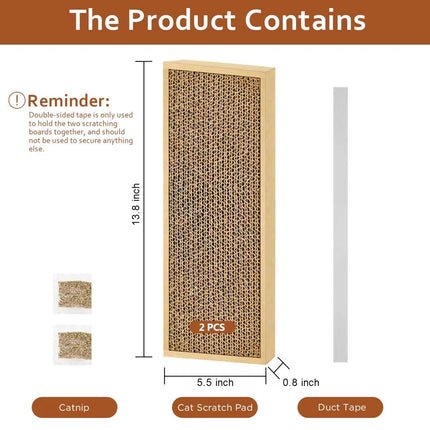 Splicing Cat Scratch Pad: Cat Scratchers for Indoor Cats and Kitten, 2 Pack Cat Scratching Pad, Cat Scratcher Cardboard, Scratching Pad, Premium Scratch from Cats, Double-Sided Design