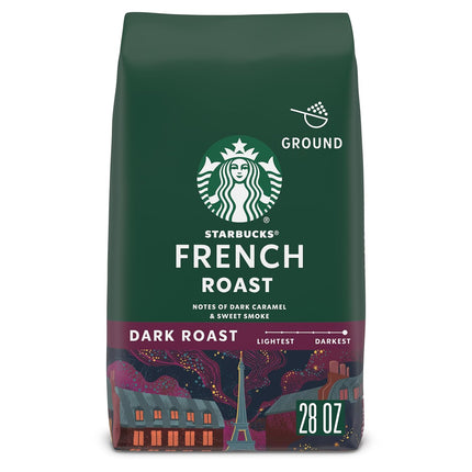 Starbucks Ground Coffee, Dark Roast Hot or Iced Coffee, French Roast, 28 oz
