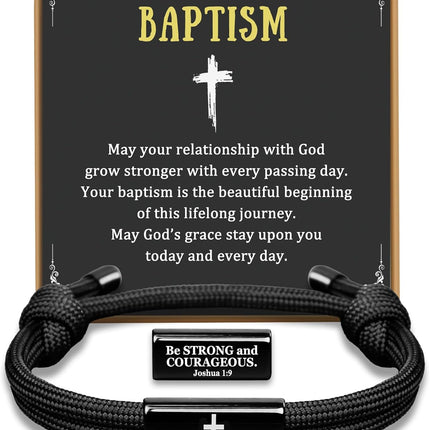 PEALICIOUS Mens Cross Bracelet as Easter Basket Stuffers for Teens, Soccer Baseball Joshua 1 9 Cross Bracelet Basketball Philippians 4:13 Accessories as Boys Easter Gifts for Sons Baptism Confirmation