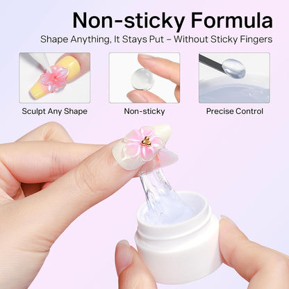 3PCS 3D Sculpting Gel Nail Art Builder Gel Set - photo 4