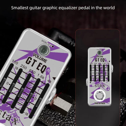 Stax 5-EQ Band Parametric Equalizer (100Hz 250Hz 630Hz 1.6kHz 4kHz) Provides ±18dB for Each Band EQ Seeker for Guitar True Bypass